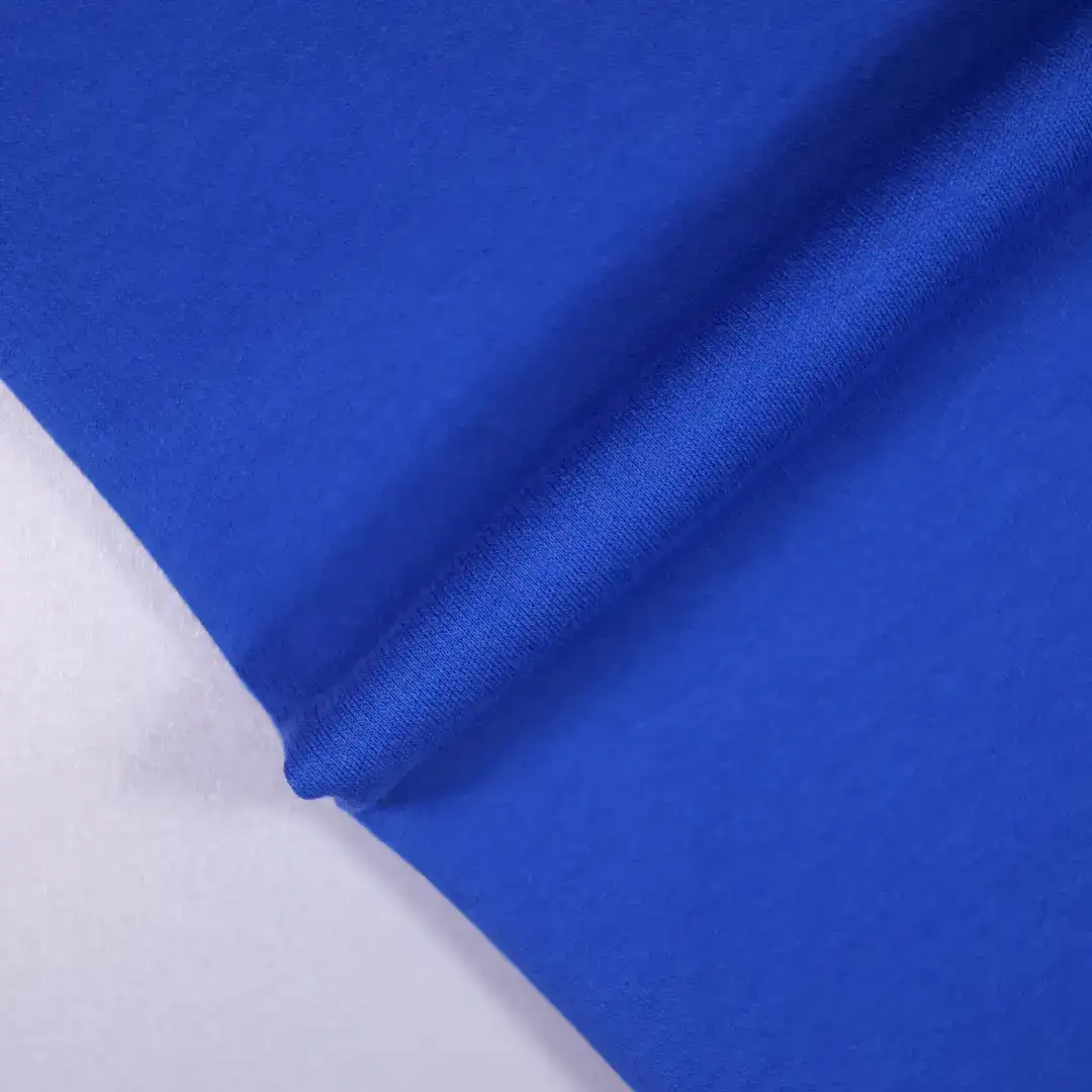 China Fabric for T-Shirt,Dresses (Cardigan Open) ,Women's Pants ,Kids Crew Neck Short Sleeve T-Shirt Rib Knit Fabric Cotton Polyester Elastane BLUE color buy from China wholesaler bulk order at wholesale price free worldwide shipping Alibaba