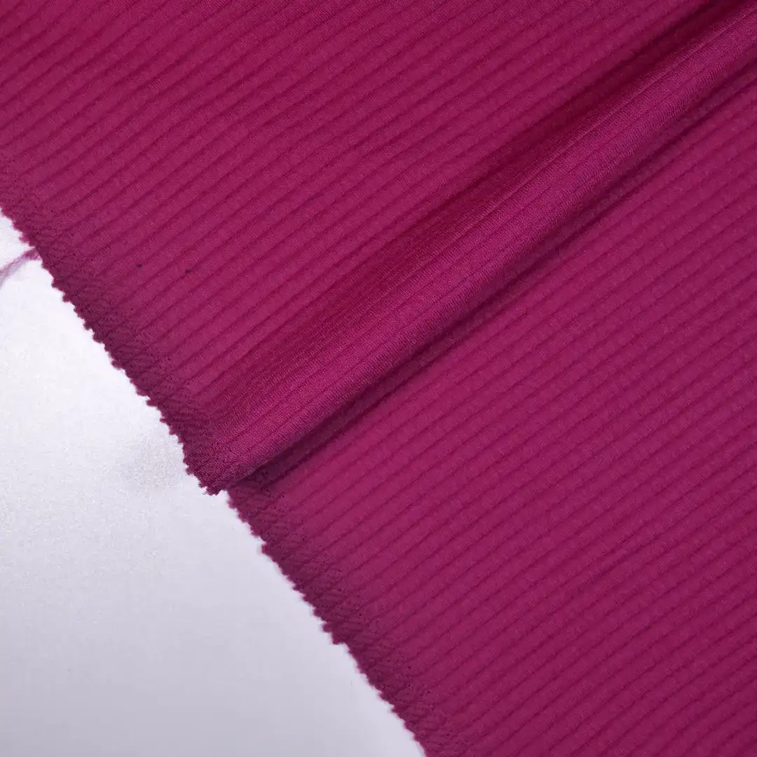 China Fabric for T-shirt ,Sweatshirt,Kids Doll Collar A-Line Short Coat Rib Knit Fabric Polyester Elastane (LYCRA®) Cotton Rose red color buy from China wholesaler bulk order at wholesale price free worldwide shipping Alibaba