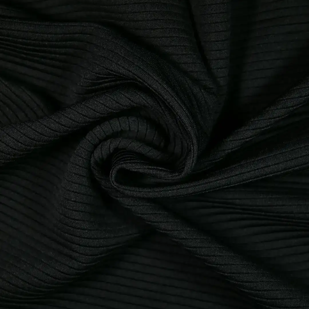 China Fabric for Skirt ,Wide Leg Trousers,Tank Midi Dress Ottoman Knit Fabric Polyester Elastane black color buy from China wholesaler bulk order at wholesale price free worldwide shipping Alibaba