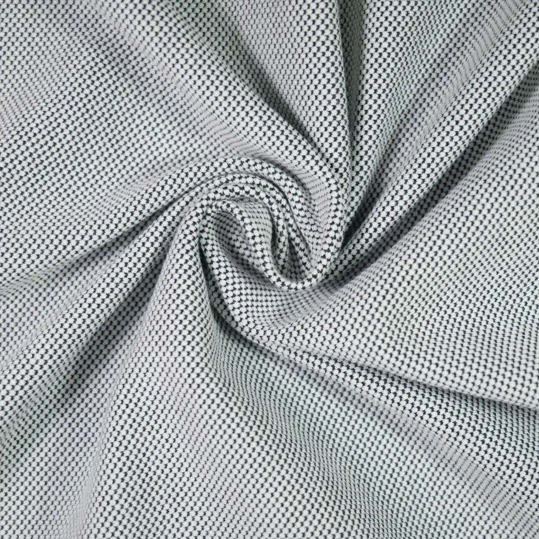 China Fabric for Skirt ,Wide Leg Trousers,Tank Midi Dress Jacquard Knit Fabric Cotton Spandex Polyester grey color buy from China wholesaler bulk order at wholesale price free worldwide shipping Alibaba