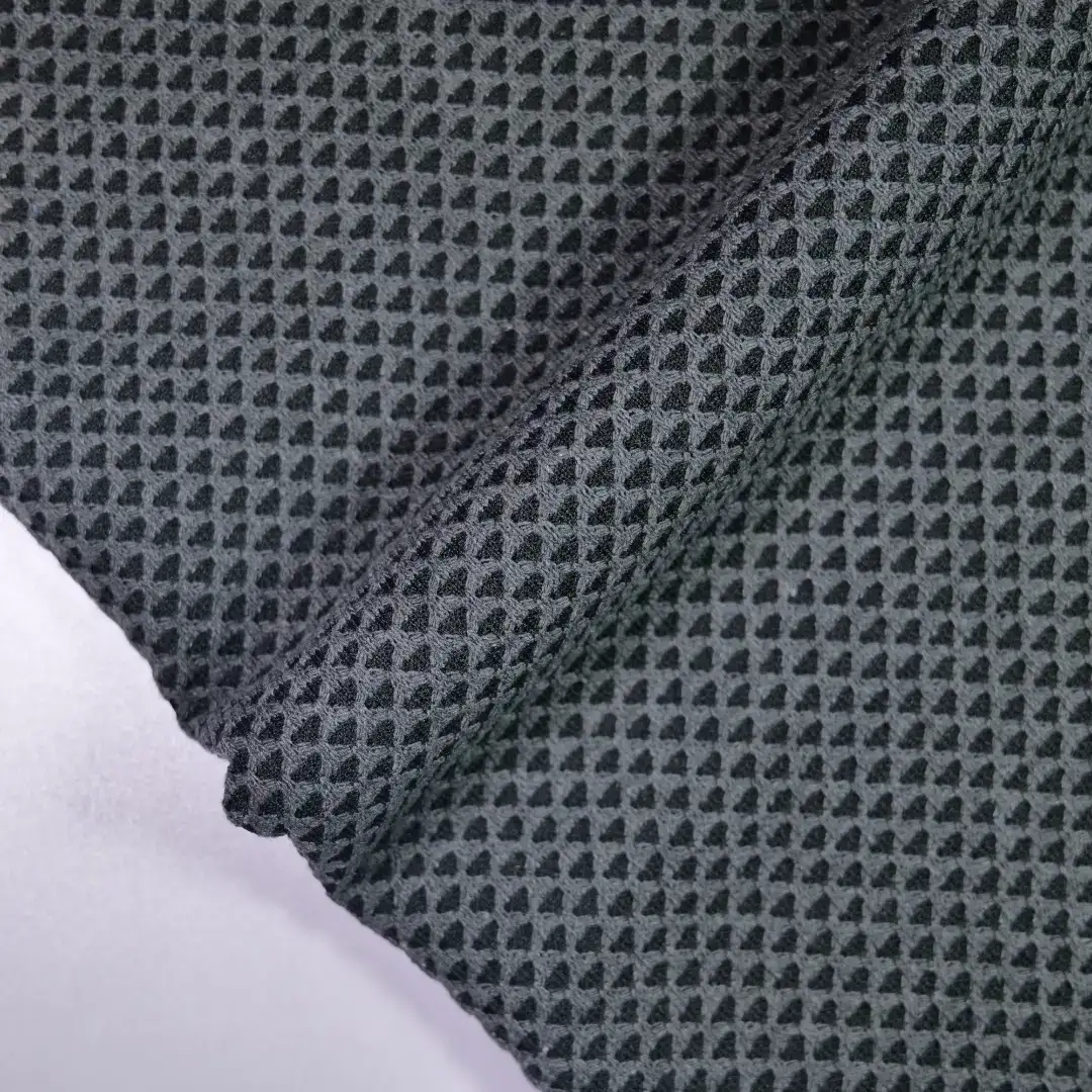 China Fabric for Jackets,Overcoat,Double-Breasted Coat Hacci Knit Fabric Polyester black color buy from China wholesaler bulk order at wholesale price free worldwide shipping Alibaba