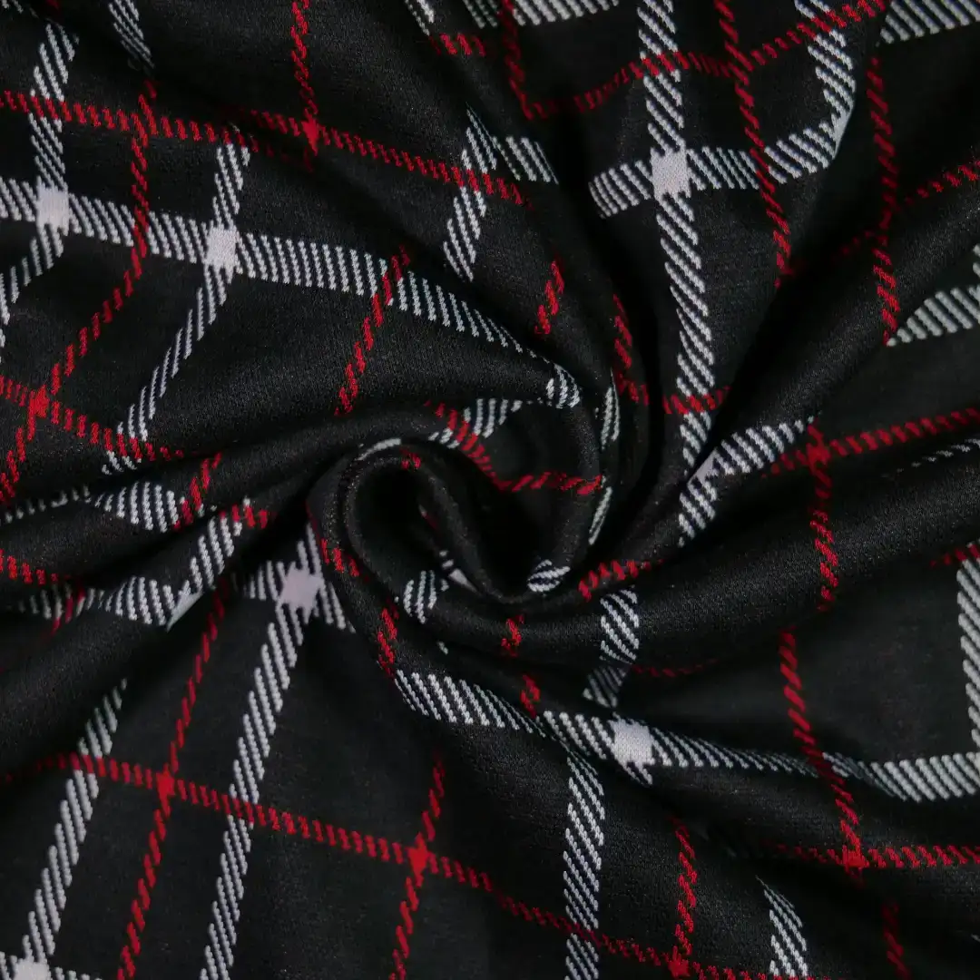 China Fabric for Jackets,Hoodie Yarn-dyed fabric Knit Fabric Rayon Spandex Polyester black color buy from China wholesaler bulk order at wholesale price free worldwide shipping Alibaba