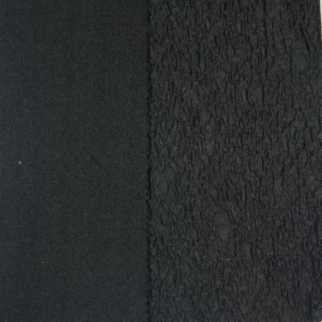 China Fabric for T-Shirt,Shorts,Tank Midi Dress Crepe Knit Fabric Rayon Spandex Polyester black color buy from China wholesaler bulk order at wholesale price free worldwide shipping Alibaba