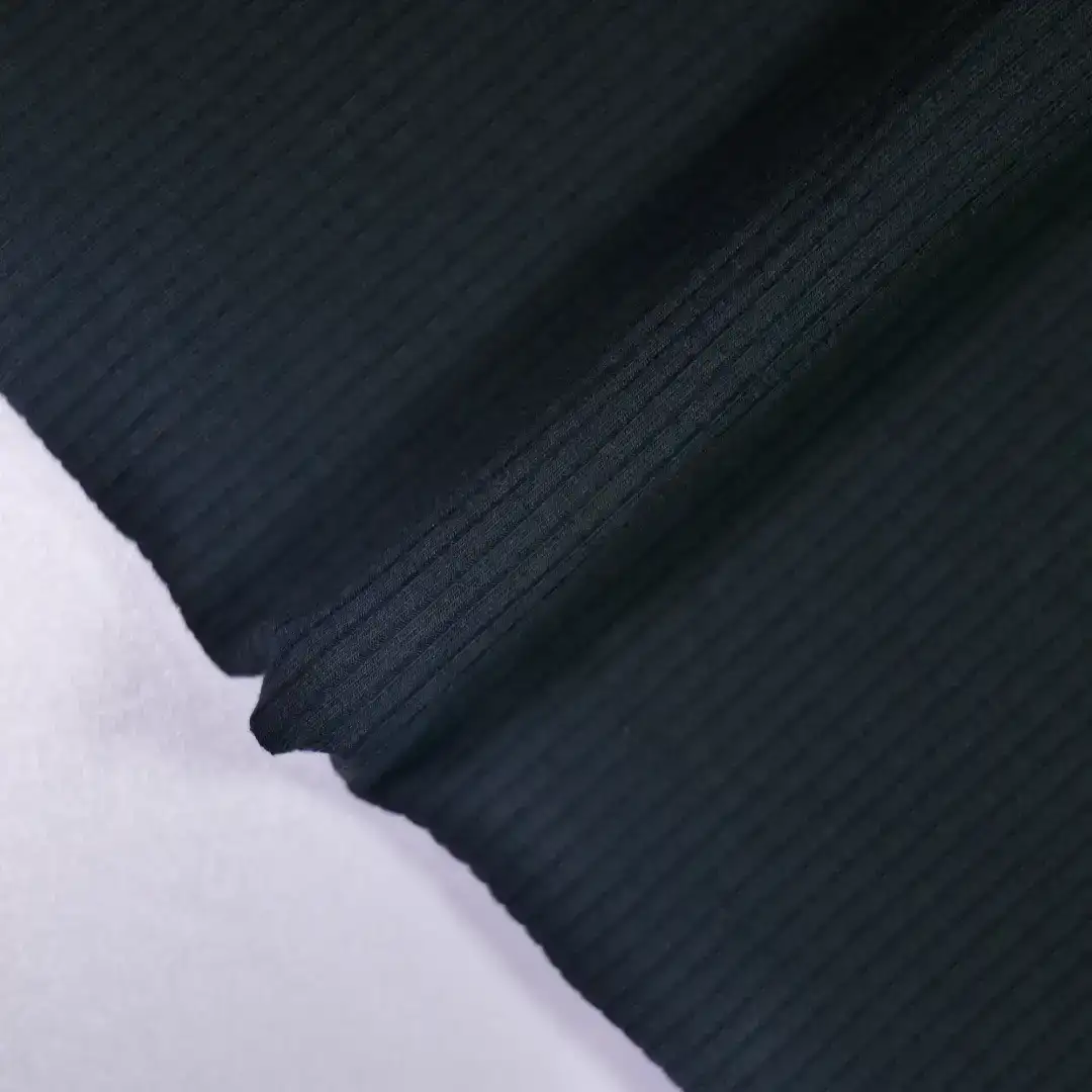 China Fabric for T-Shirt,Ladies Vest  Rib Knit Fabric BCI Cotton Spandex Other black color buy from China wholesaler bulk order at wholesale price free worldwide shipping Alibaba