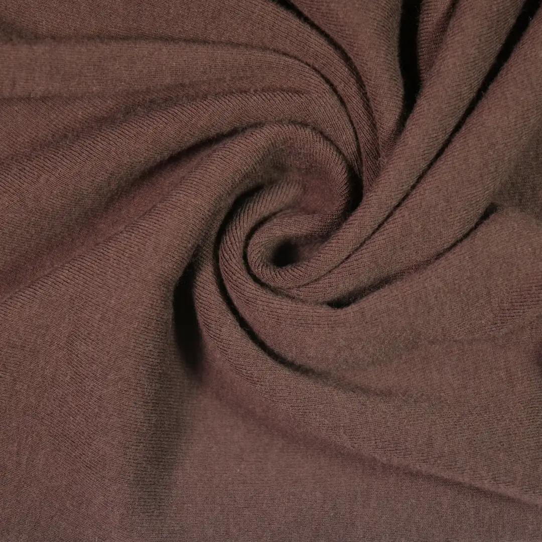 China Fabric for T-Shirt,Ladies Vest ,Backless Beach Dress,Strap Midi Dress Rib Knit Fabric Rayon Cotton Spandex Acrylic Wool dark coffee color buy from China wholesaler bulk order at wholesale price free worldwide shipping Alibaba