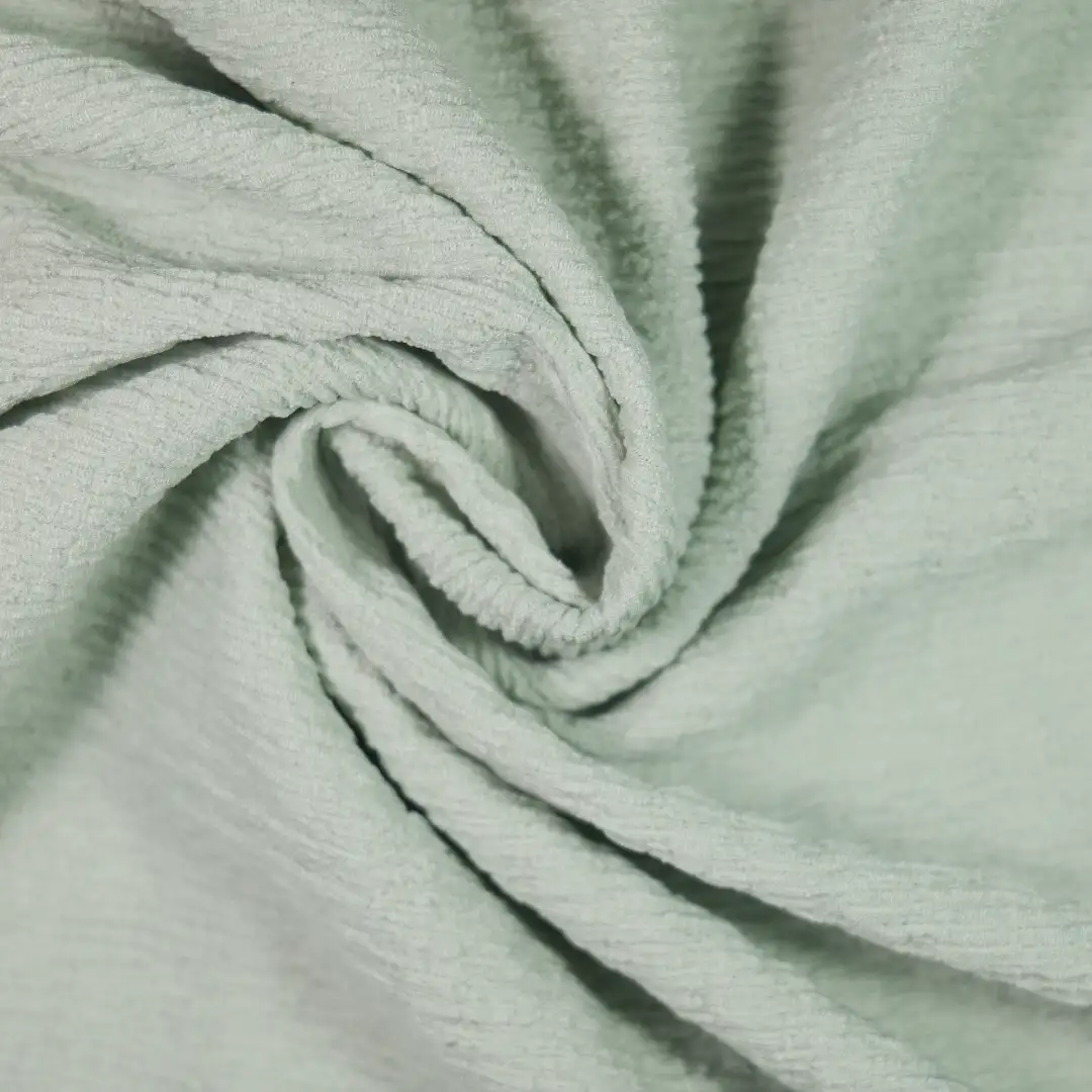 China Fabric for T-Shirt,Jogger,Ruffle Shirt Dress,Tank Wrap Midi Dress Crepe Knit Fabric Polyester Elastane Cyan color buy from China wholesaler bulk order at wholesale price free worldwide shipping Alibaba