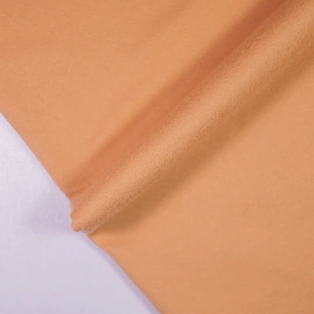 China Fabric for Hoodie,Pajamas Double-side fleece Knit Fabric Polyester Spandex orange color buy from China wholesaler bulk order at wholesale price free worldwide shipping Alibaba