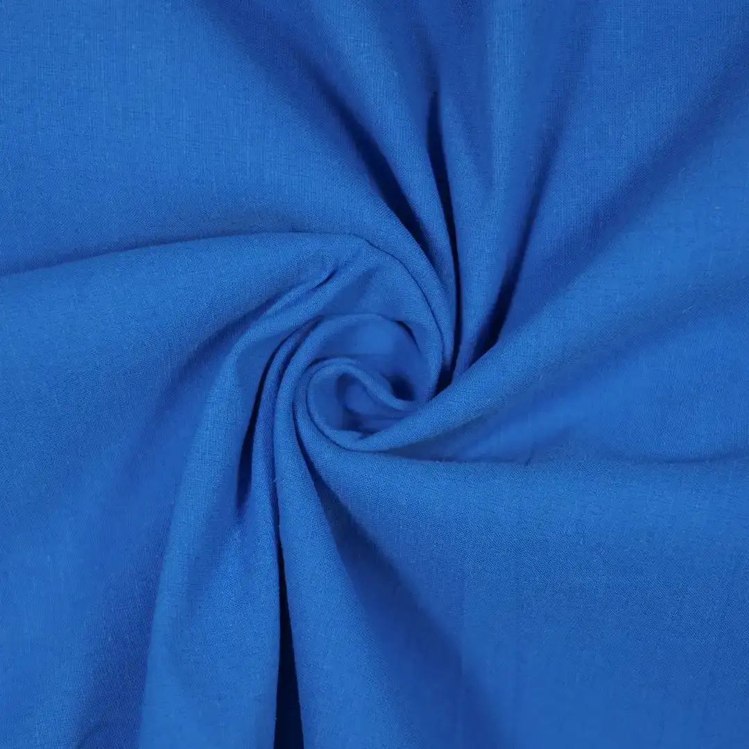 China Fabric for Shirt,Jackets,Trench Coat Cotton/Rayon Plain Woven Blended Fabric Tencel Nylon Flax Cotton Spandex BLUE color buy from China wholesaler bulk order at wholesale price free worldwide shipping Alibaba