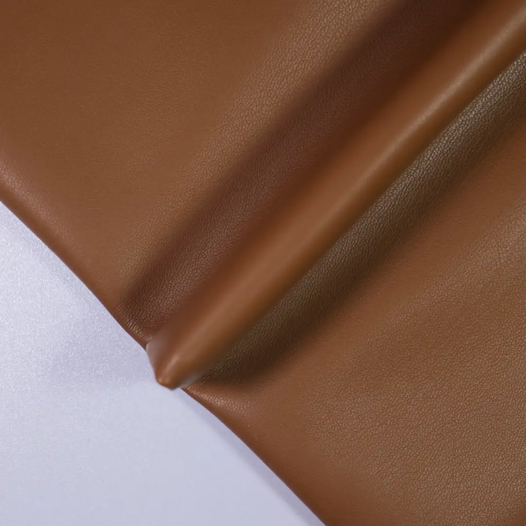 China Fabric for Jackets,Skirt,Light Jacket Fake Fur Synthetic Woven Fabric Polyurethane (PU) dark brown color buy from China wholesaler bulk order at wholesale price free worldwide shipping Alibaba