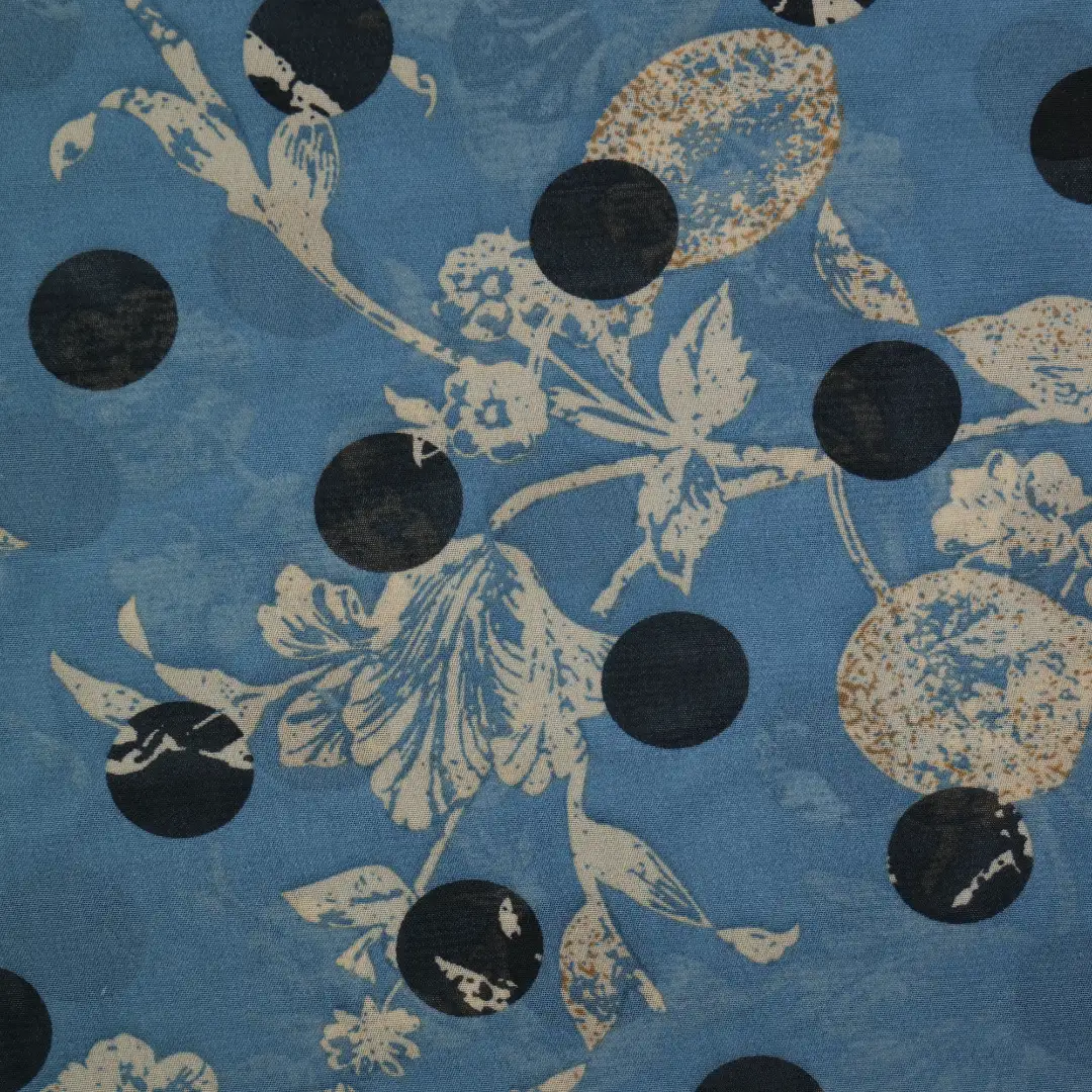 China Fabric for Shirt,Crop Top,Skirt Chiffon Synthetic Woven Fabric Polyester lue color buy from China wholesaler bulk order at wholesale price free worldwide shipping Alibaba