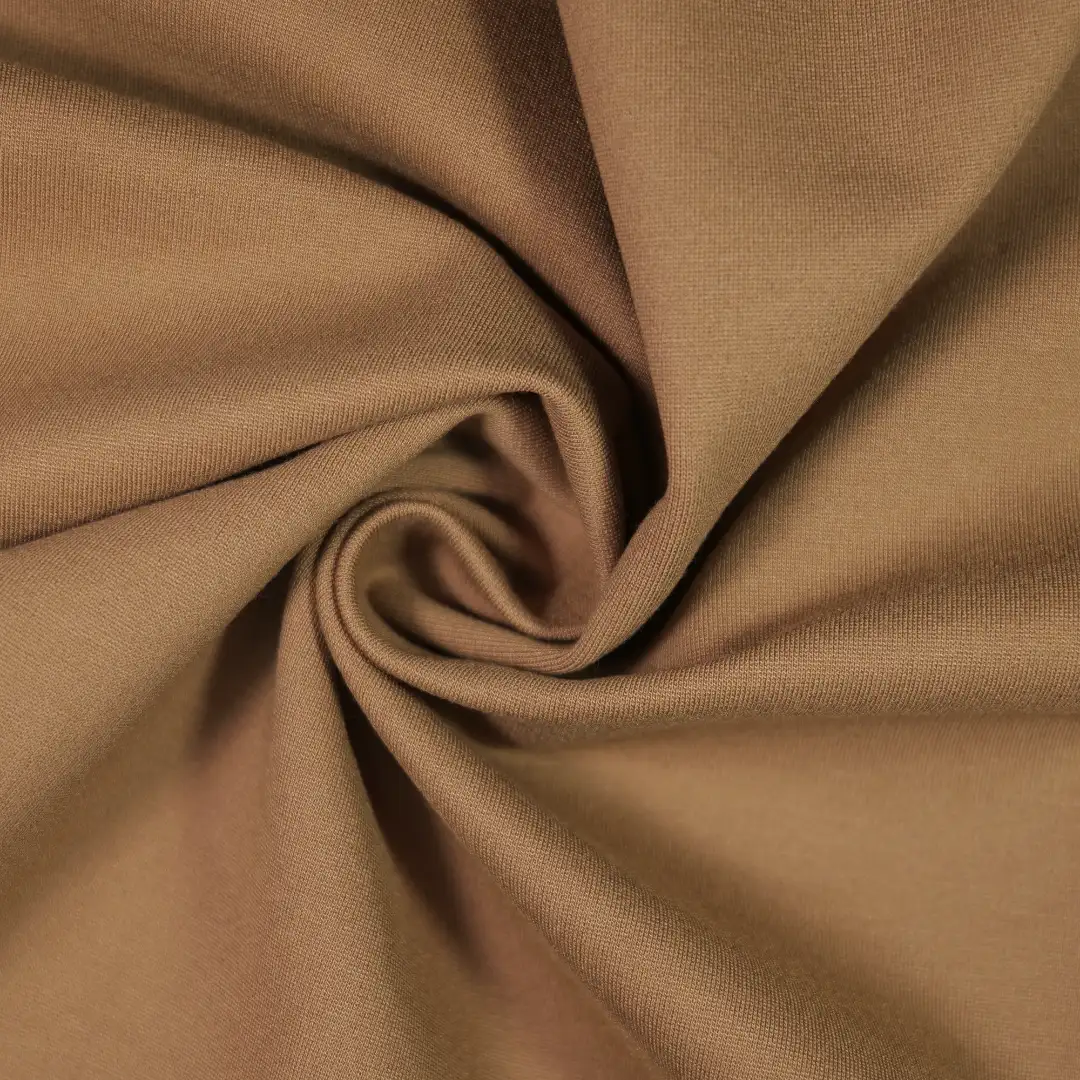 China Fabric for Jackets,Trench Coat,Padded Jacket Ponte Roma Knit Fabric Rayon Nylon Spandex brown color buy from China wholesaler bulk order at wholesale price free worldwide shipping Alibaba