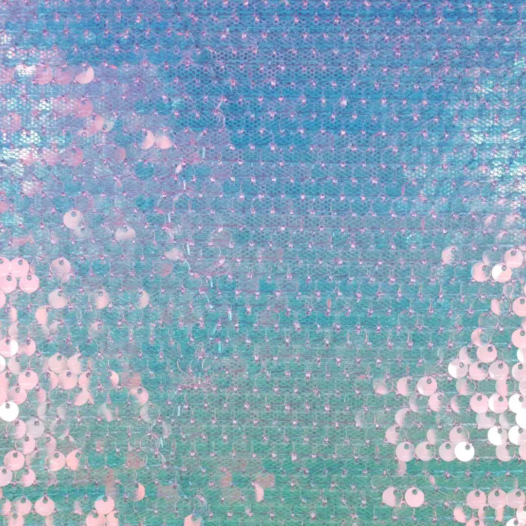 China Fabric for Skirt Poly Mesh schiffli Knit Fabric Polyester cyan color buy from China wholesaler bulk order at wholesale price free worldwide shipping Alibaba