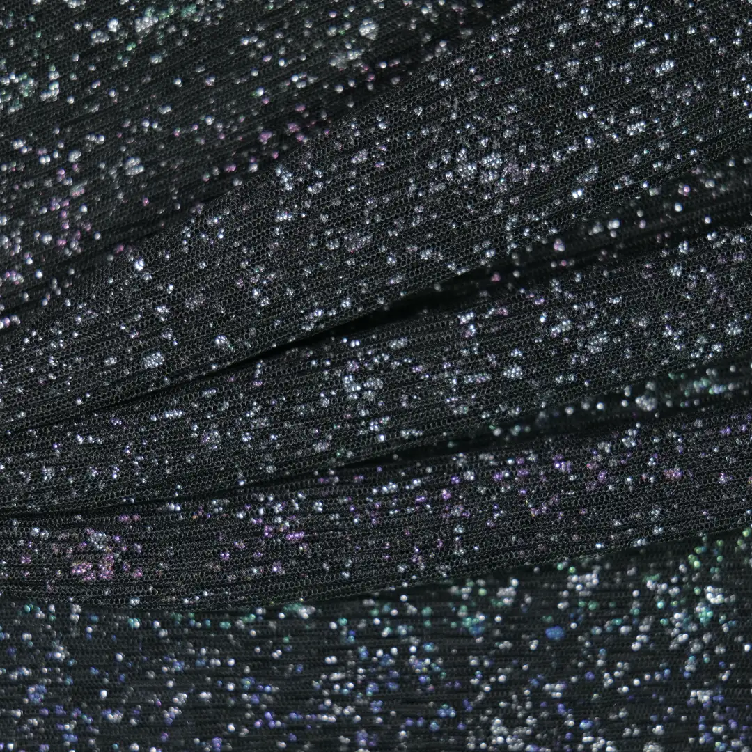 China Fabric for Pants,Skirt Poly Mesh schiffli Knit Fabric Polyester black color buy from China wholesaler bulk order at wholesale price free worldwide shipping Alibaba