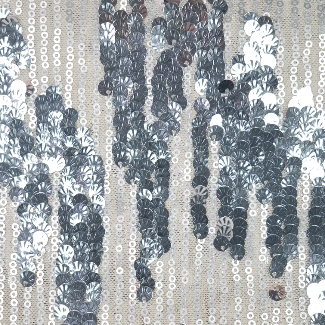 China Fabric for Skirt,Kids Stretch Waist Pleated Skirt,Kids Short Sleeve Peter Pan Collar Pleated Dress Sequined Mesh Fabric Knit Fabric Polyester Elastane (LYCRA®) Silver color buy from China wholesaler bulk order at wholesale price free worldwide shipping Alibaba