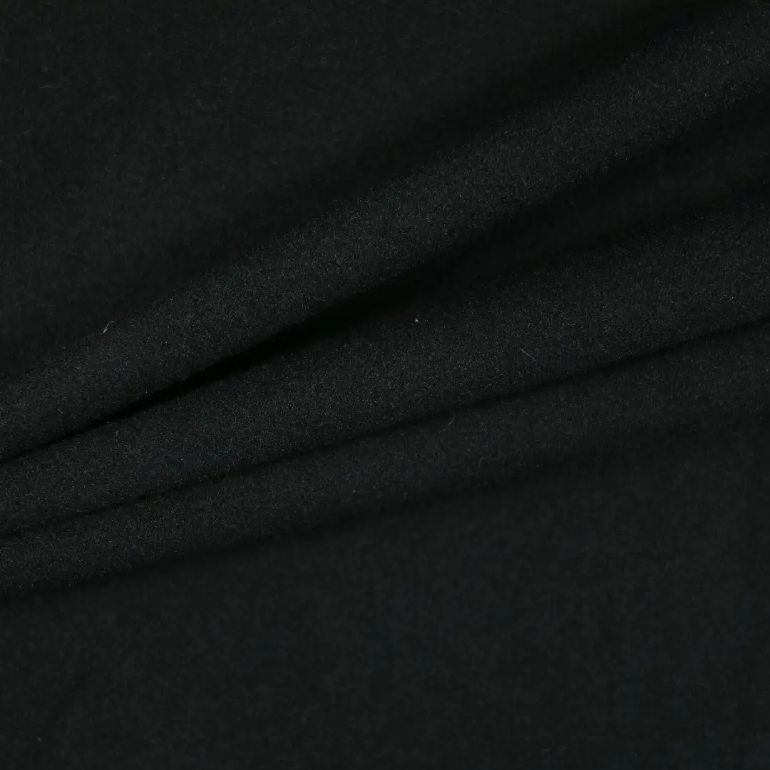China Fabric for Jackets,Trench Coat,Overcoat Interlock Knit Fabric Polyester black color buy from China wholesaler bulk order at wholesale price free worldwide shipping Alibaba