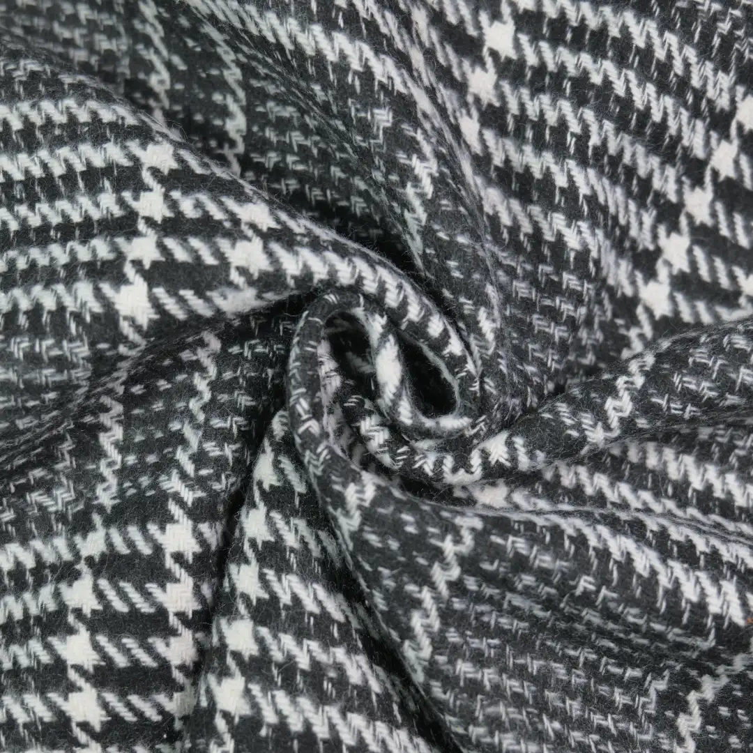 China Fabric for Pants,Blouse,Skirt,Overcoat Yarn Dyed Check Synthetic Woven Fabric Polyester Black color buy from China wholesaler bulk order at wholesale price free worldwide shipping Alibaba