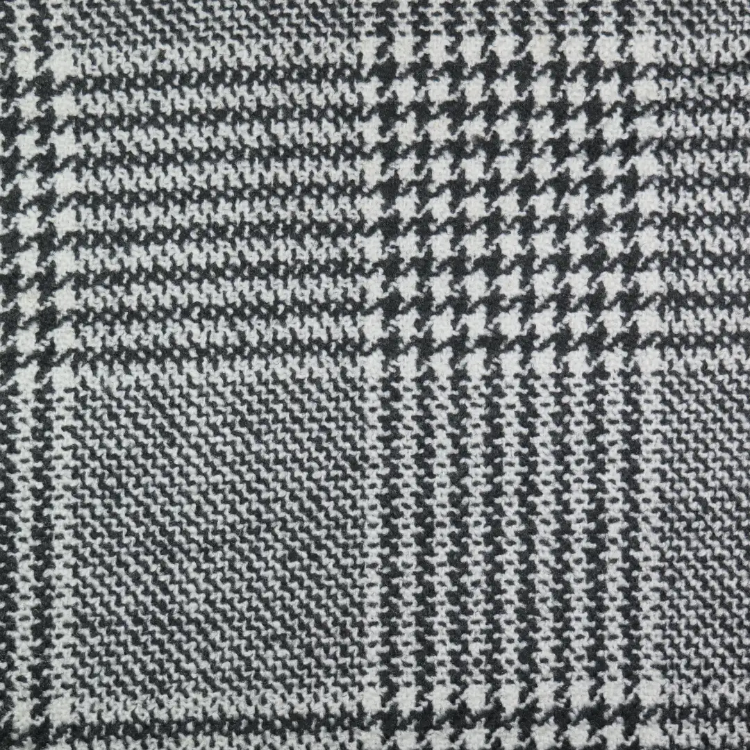 China Fabric for Skirt,Overcoat,Suit,Double-Breasted Coat Yarn Dyed Check Woven Blended Fabric Polyester black color buy from China wholesaler bulk order at wholesale price free worldwide shipping Alibaba