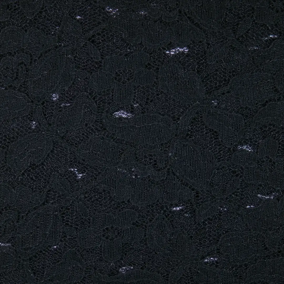 China Fabric for Kids Drop Shoulder Sleeve Pleated Lace Coat,Kids Lace Trim Dress,Lace-Up V-Neck Crop Top,Ladies Pleated Lace Shorts Lace Knit Fabric Cotton Nylon black color buy from China wholesaler bulk order at wholesale price free worldwide shipping Alibaba