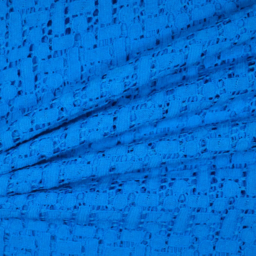 China Fabric for Kids Drop Shoulder Sleeve Pleated Lace Coat,Kids Lace Trim Dress,Lace-Up V-Neck Crop Top,Ladies Pleated Lace Shorts Lace Knit Fabric Cotton Nylon blue color buy from China wholesaler bulk order at wholesale price free worldwide shipping Alibaba