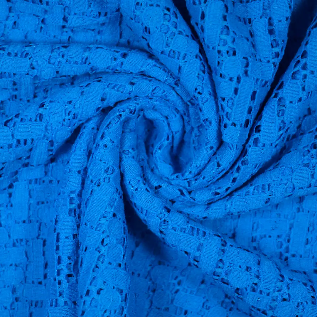 China Fabric for Kids Drop Shoulder Sleeve Pleated Lace Coat,Kids Lace Trim Dress,Lace-Up V-Neck Crop Top,Ladies Pleated Lace Shorts Lace Knit Fabric Cotton Nylon blue color buy from China wholesaler bulk order at wholesale price free worldwide shipping Alibaba