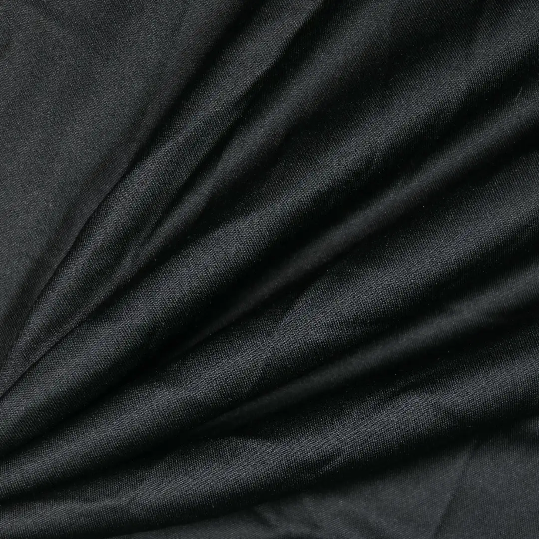 China Fabric for T-Shirt,Polo Shirt,Skirt,Backless Beach Dress Single Jersey Knit Fabric Polyester black color buy from China wholesaler bulk order at wholesale price free worldwide shipping Alibaba