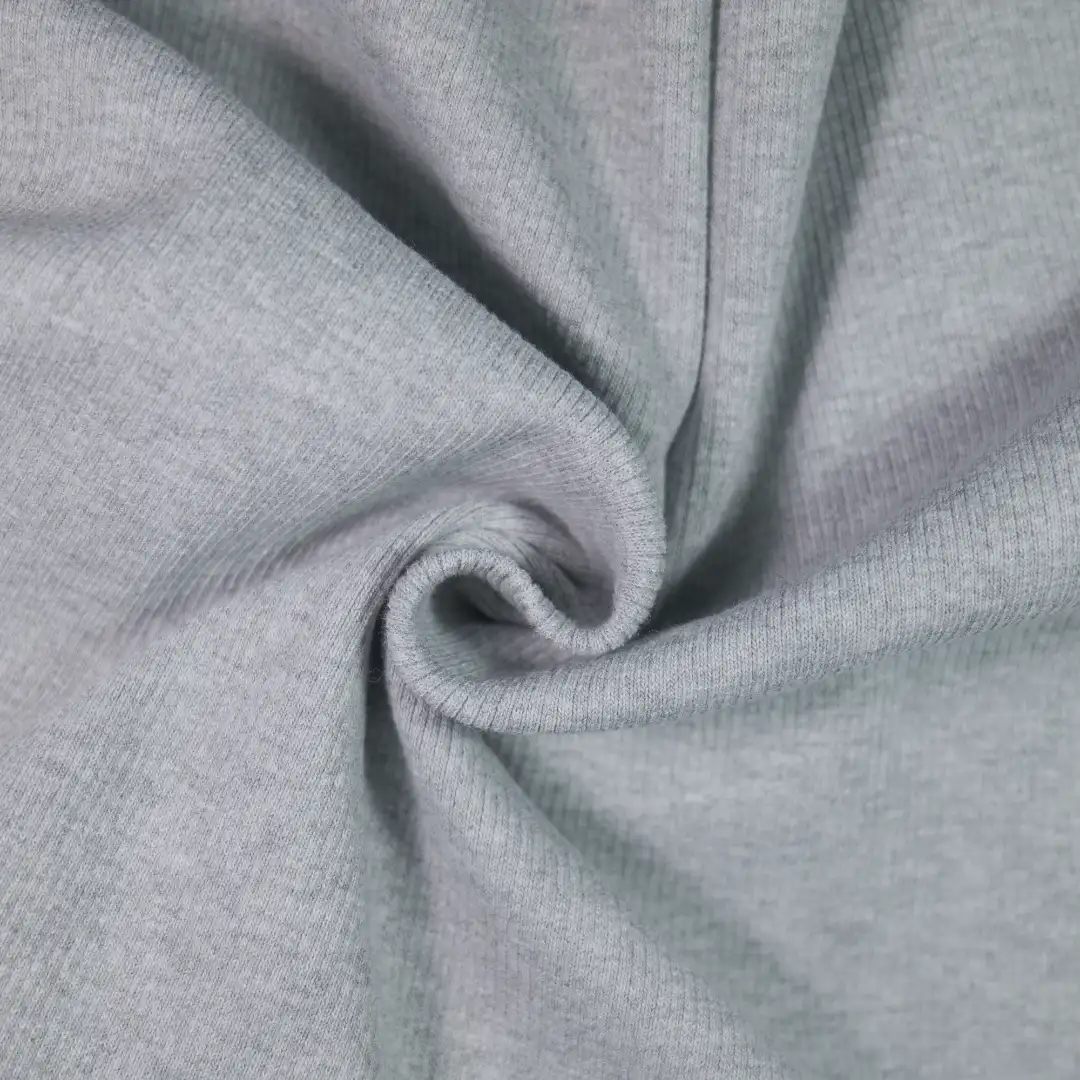 China Fabric for Jackets,Hoodie,Trench Coat,Hooded Short Jacket Rib Knit Fabric Cotton Spandex grey color buy from China wholesaler bulk order at wholesale price free worldwide shipping Alibaba