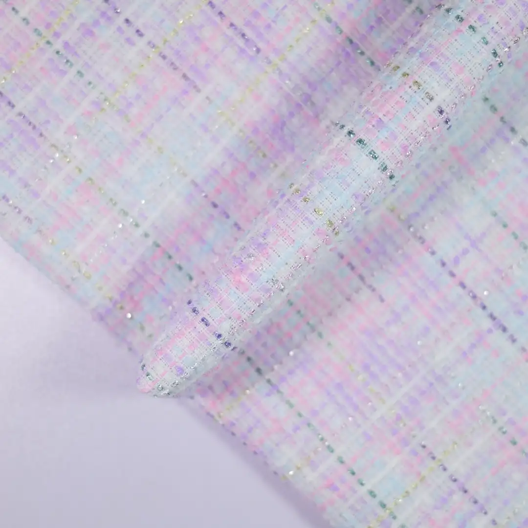 China Fabric for Jackets,Blazer,Skirt Chanel-Style Fabric Woolen Polyester pink color buy from China wholesaler bulk order at wholesale price free worldwide shipping Alibaba