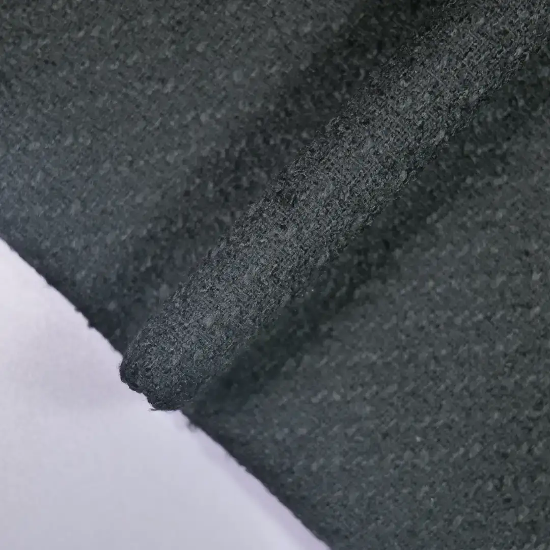 China Fabric for Jackets,Blazer,Skirt Chanel-Style Fabric Woolen Polyester black color buy from China wholesaler bulk order at wholesale price free worldwide shipping Alibaba
