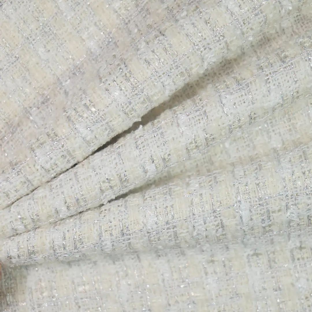 China Fabric for Jackets,Blazer,Skirt Chanel-Style Fabric Woolen Polyester rice color buy from China wholesaler bulk order at wholesale price free worldwide shipping Alibaba