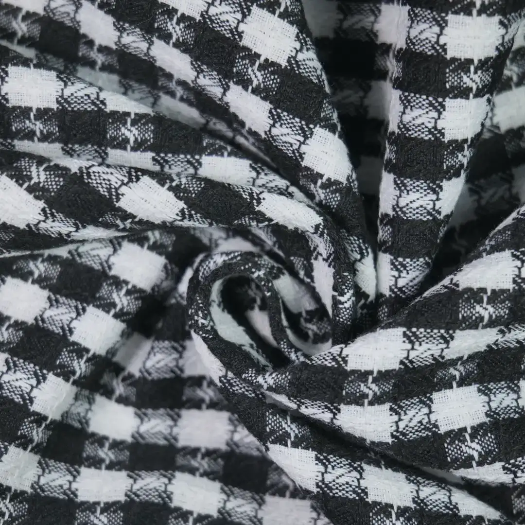 China Fabric for Jackets,Blazer,Skirt,Overcoat Chanel-Style Fabric Woolen Polyester BLACK color buy from China wholesaler bulk order at wholesale price free worldwide shipping Alibaba