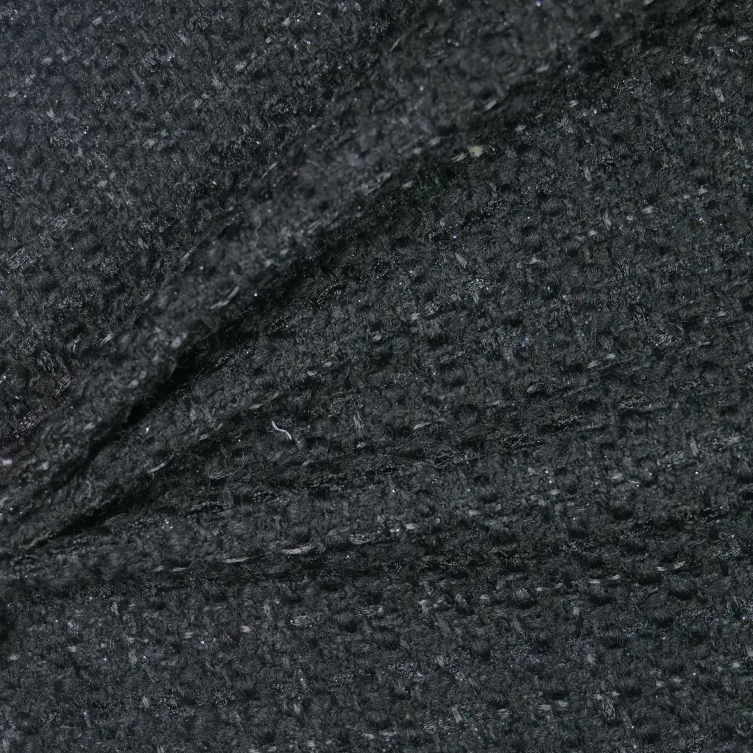 China Fabric for Jackets,Blazer,Trench Coat Woolen Tweed Woolen Chemical Fiber Wool BLACK color buy from China wholesaler bulk order at wholesale price free worldwide shipping Alibaba