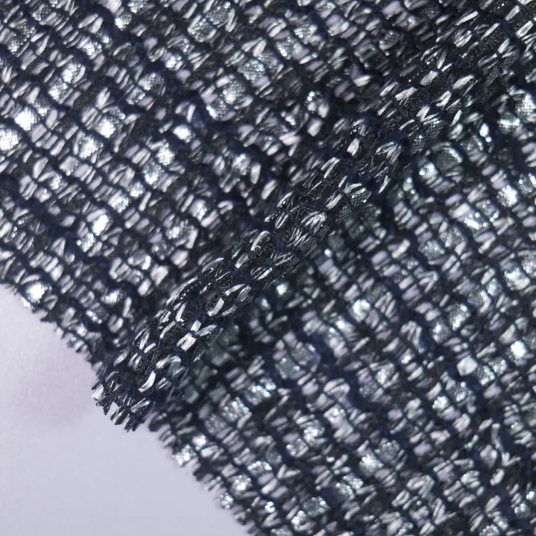 China Fabric for Jackets,Blazer,Skirt Woolen Tweed Woolen Polyester Cotton BLACK color buy from China wholesaler bulk order at wholesale price free worldwide shipping Alibaba