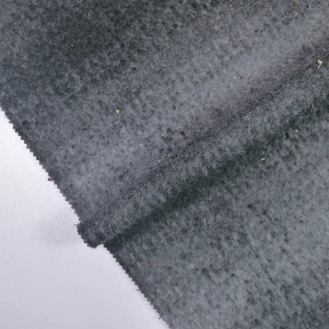 China Fabric for Jackets,Blazer,Overcoat Woolen Tweed Woolen Polyester Wool grey BLACK color buy from China wholesaler bulk order at wholesale price free worldwide shipping Alibaba