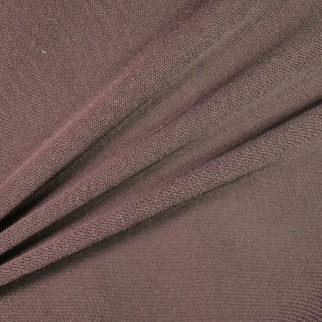 China Fabric for Pants,Jackets,Trench Coat Polyester/Rayon Plain Woven Blended Fabric Polyester Cotton Elastane dark coffee color buy from China wholesaler bulk order at wholesale price free worldwide shipping Alibaba