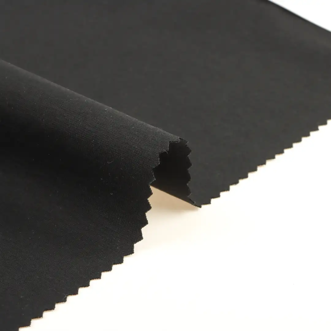 China Fabric for T-shirt (Sweater),Sweatshirt,Tracksuits Ponte Roma Knit Fabric Nylon Cotton Rayon Spandex BLACK color buy from China wholesaler bulk order at wholesale price free worldwide shipping Alibaba
