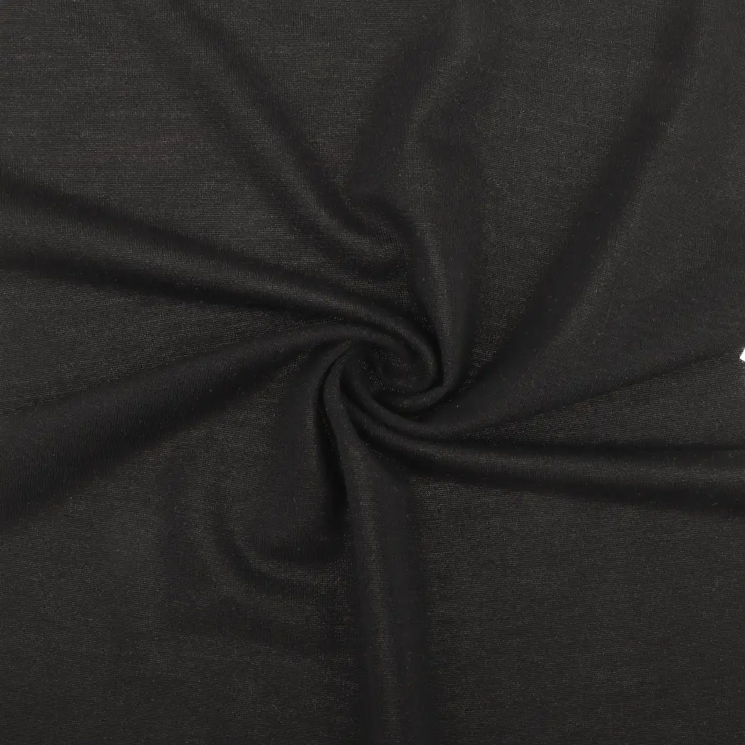 China Fabric for T-shirt (Sweater),Cami Top (Sweater) Single Jersey Knit Fabric Polyester Tencel Spandex BLACK color buy from China wholesaler bulk order at wholesale price free worldwide shipping Alibaba
