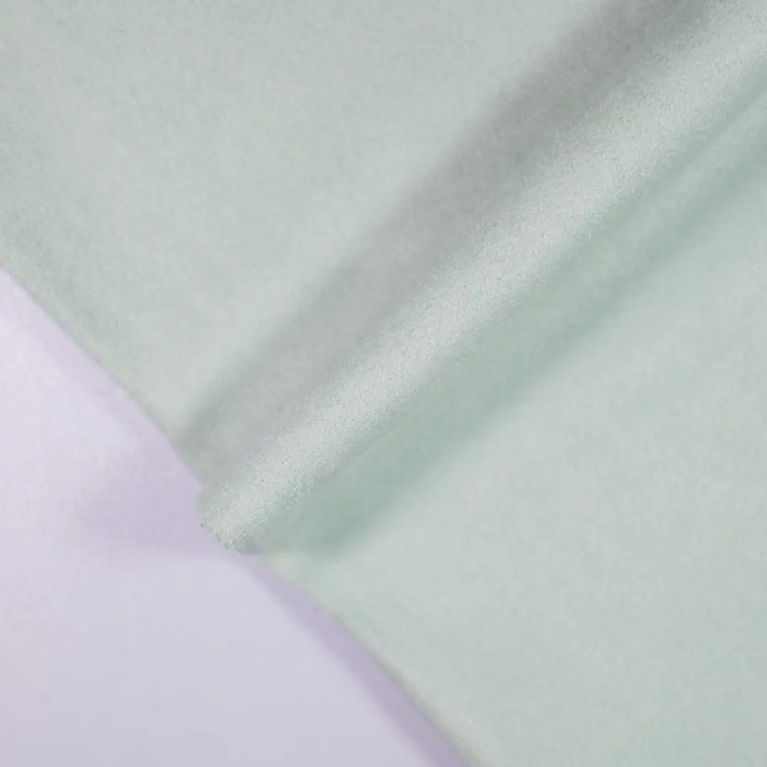 China Fabric for Jackets,Trench Coat,Overcoat Woven Suede Synthetic Woven Fabric Polyester Cyan color buy from China wholesaler bulk order at wholesale price free worldwide shipping Alibaba