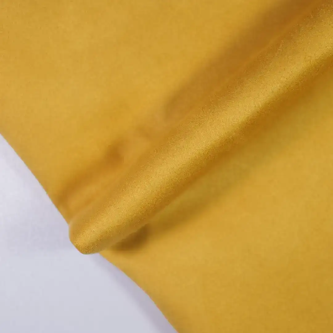 China Fabric for Jackets,Trench Coat,Overcoat,Open Waistcoat Suede Knit Fabric Polyester Elastane yellow color buy from China wholesaler bulk order at wholesale price free worldwide shipping Alibaba