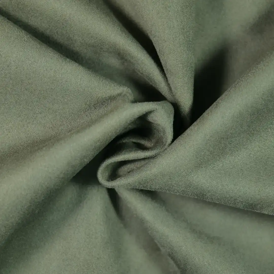 China Fabric for Jackets,Trench Coat,Overcoat,Open Waistcoat Suede Knit Fabric Polyester Elastane Military green color buy from China wholesaler bulk order at wholesale price free worldwide shipping Alibaba