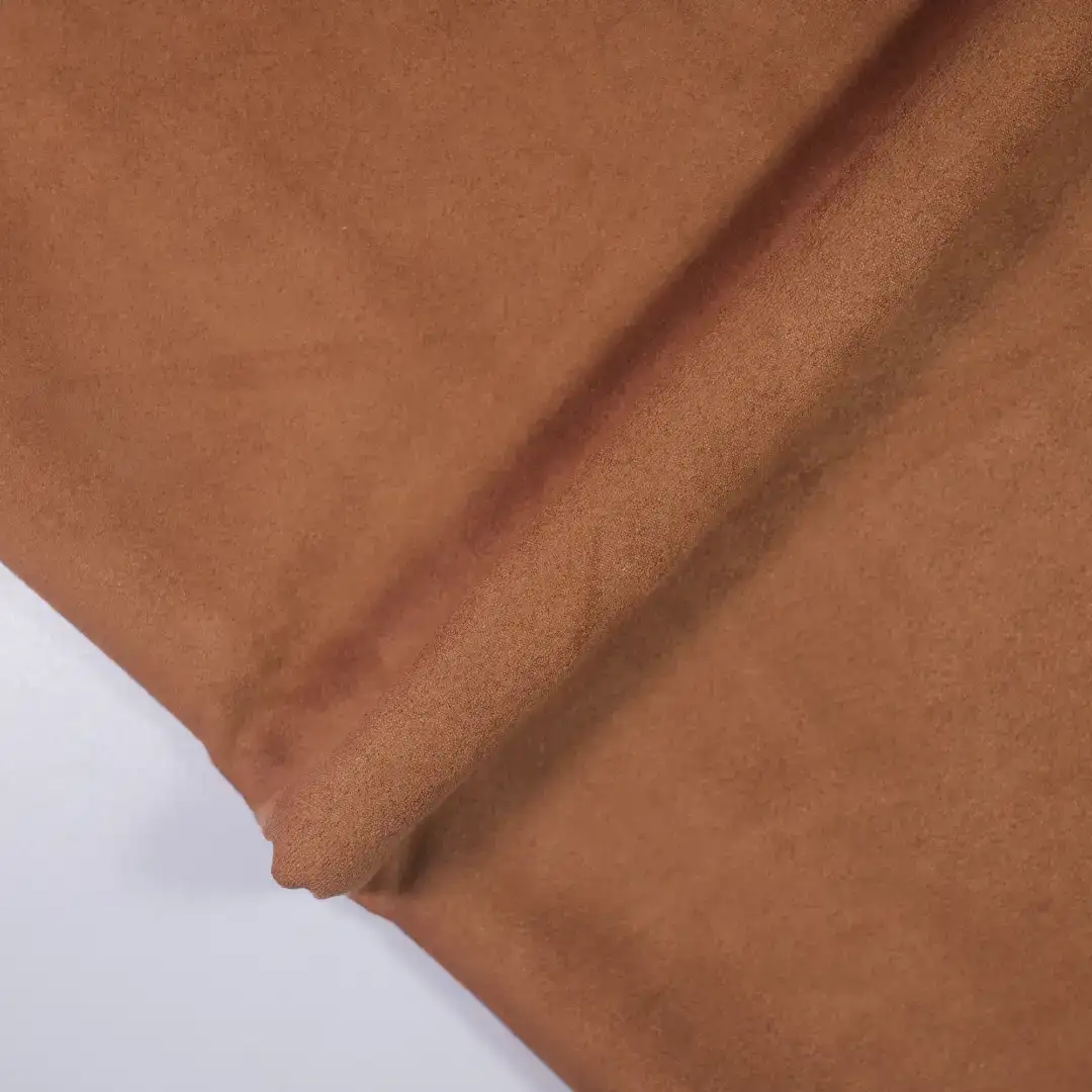 China Fabric for Jackets,Trench Coat,Overcoat,Waist coat,Open Waistcoat Suede Knit Fabric Polyester Elastane brown color buy from China wholesaler bulk order at wholesale price free worldwide shipping Alibaba