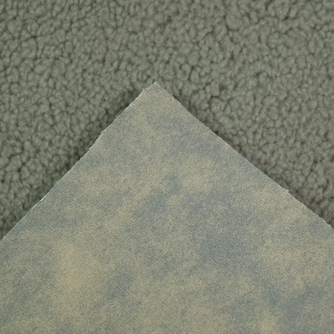 China Fabric for Jackets,Casual Baseball Jacket,Hooded Waterproof Coat PU bonded sherpa Synthetic Woven Fabric Polyurethane (PU) green color buy from China wholesaler bulk order at wholesale price free worldwide shipping Alibaba