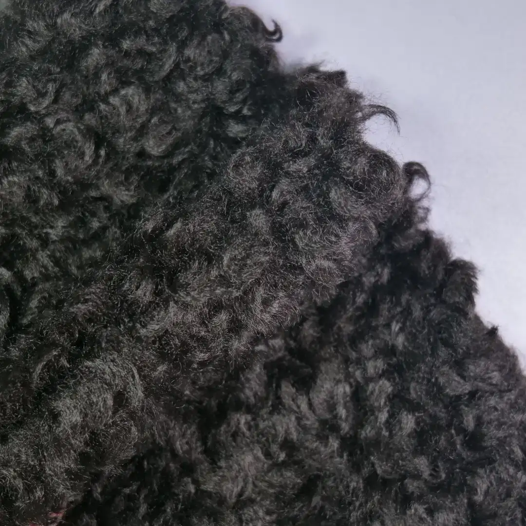 China Fabric for Jackets,Overcoat,Open Waistcoat,Double-Breasted Coat PU bonded sherpa Synthetic Woven Fabric Polyurethane (PU) black color buy from China wholesaler bulk order at wholesale price free worldwide shipping Alibaba