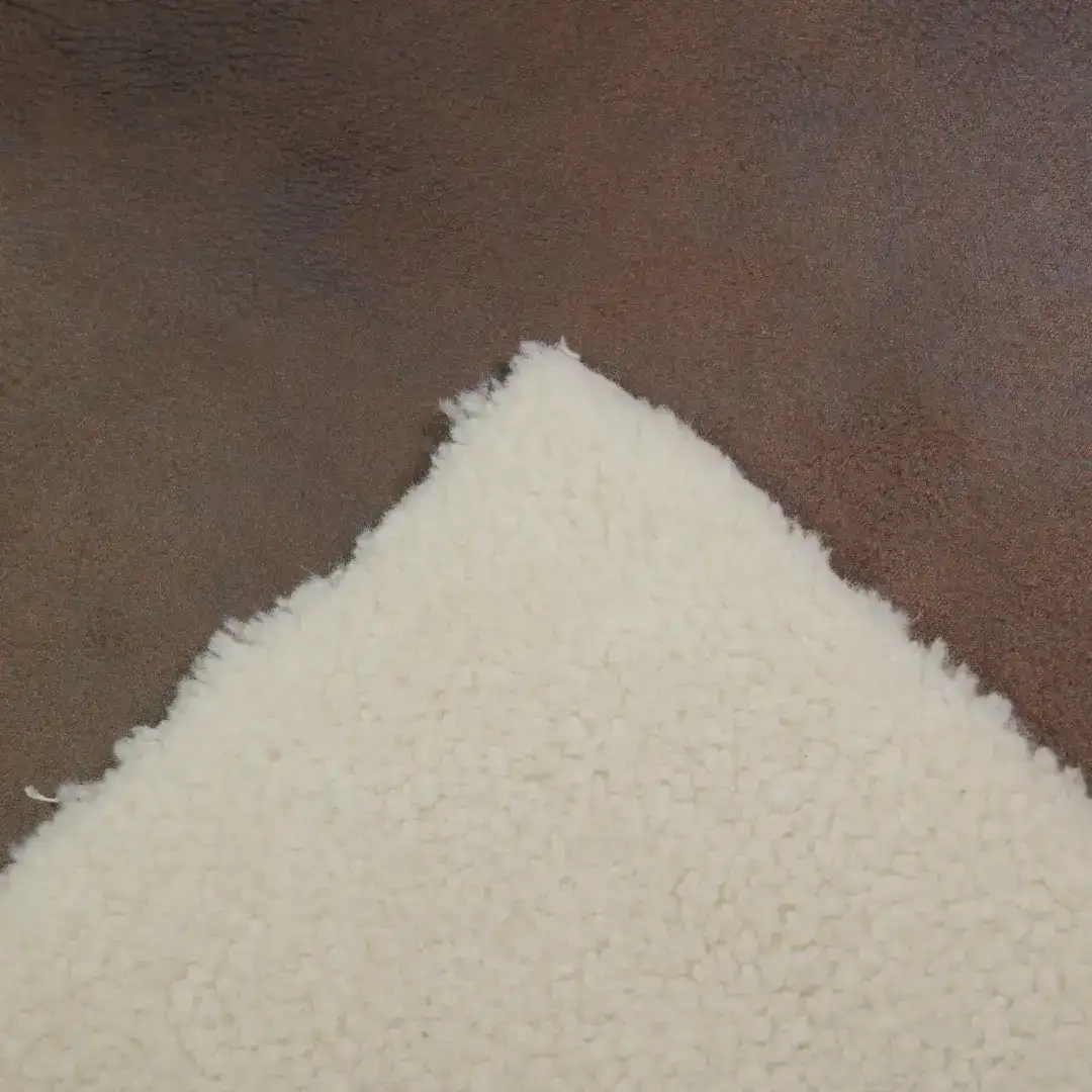 China Fabric for Jackets,Overcoat,Suit,Rain Coat PU bonded sherpa Synthetic Woven Fabric Polyurethane (PU) brown color buy from China wholesaler bulk order at wholesale price free worldwide shipping Alibaba