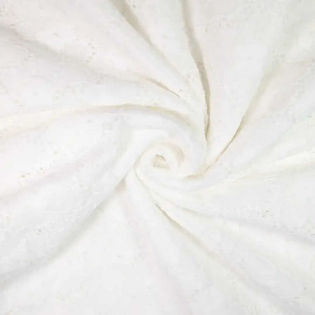 China Fabric for Shirt,Skirt,Puff Sleeve Ruched Dress Lace Knit Fabric Polyester Spandex white color buy from China wholesaler bulk order at wholesale price free worldwide shipping Alibaba