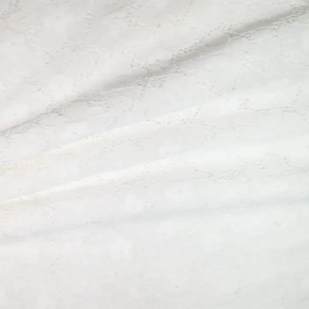 China Fabric for Shirt,Skirt,Puff Sleeve Ruched Dress Lace Knit Fabric Polyester Spandex white color buy from China wholesaler bulk order at wholesale price free worldwide shipping Alibaba