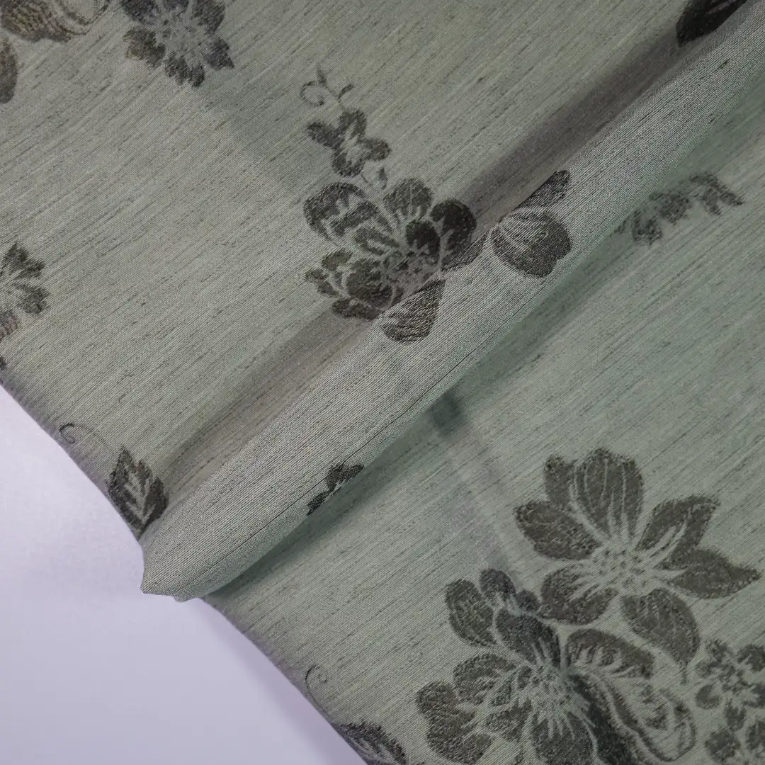 China Fabric for Shirt,Skirt,Backless Beach Dress,Sleeveless Puffy Mini Dress Jacquard Woven Blended Fabric Polyester Viscose Nylon Linen dark green color buy from China wholesaler bulk order at wholesale price free worldwide shipping Alibaba