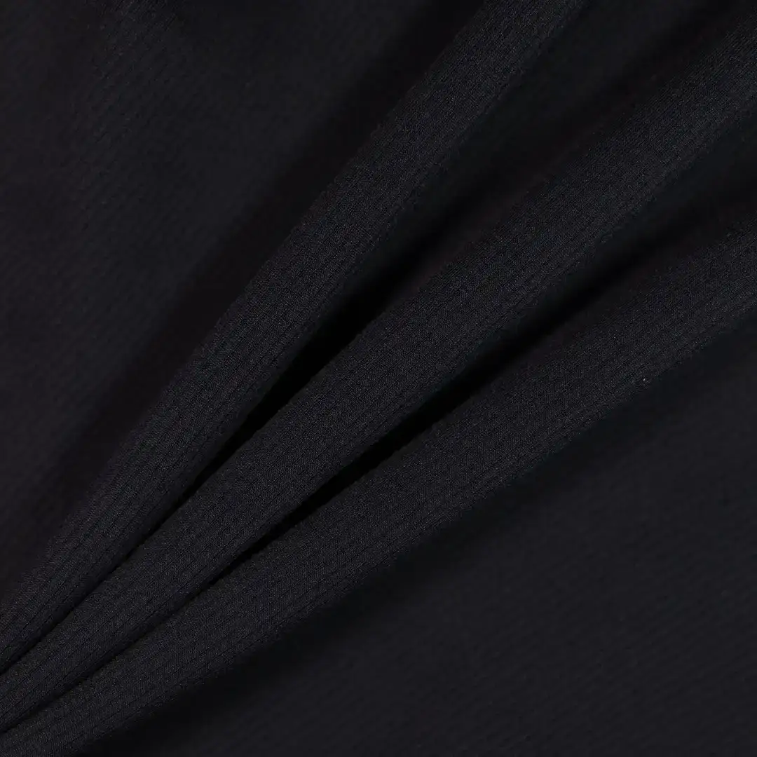 China Fabric for T-Shirt,Skirt,Puffball Strappy Dress Rib Knit Fabric Nylon Spandex black color buy from China wholesaler bulk order at wholesale price free worldwide shipping Alibaba