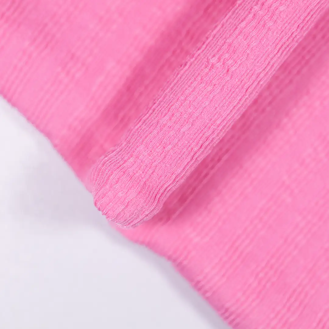 China Fabric for T-Shirt,Skirt,Backless Beach Dress Jacquard Knit Fabric Polyester Spandex pink color buy from China wholesaler bulk order at wholesale price free worldwide shipping Alibaba