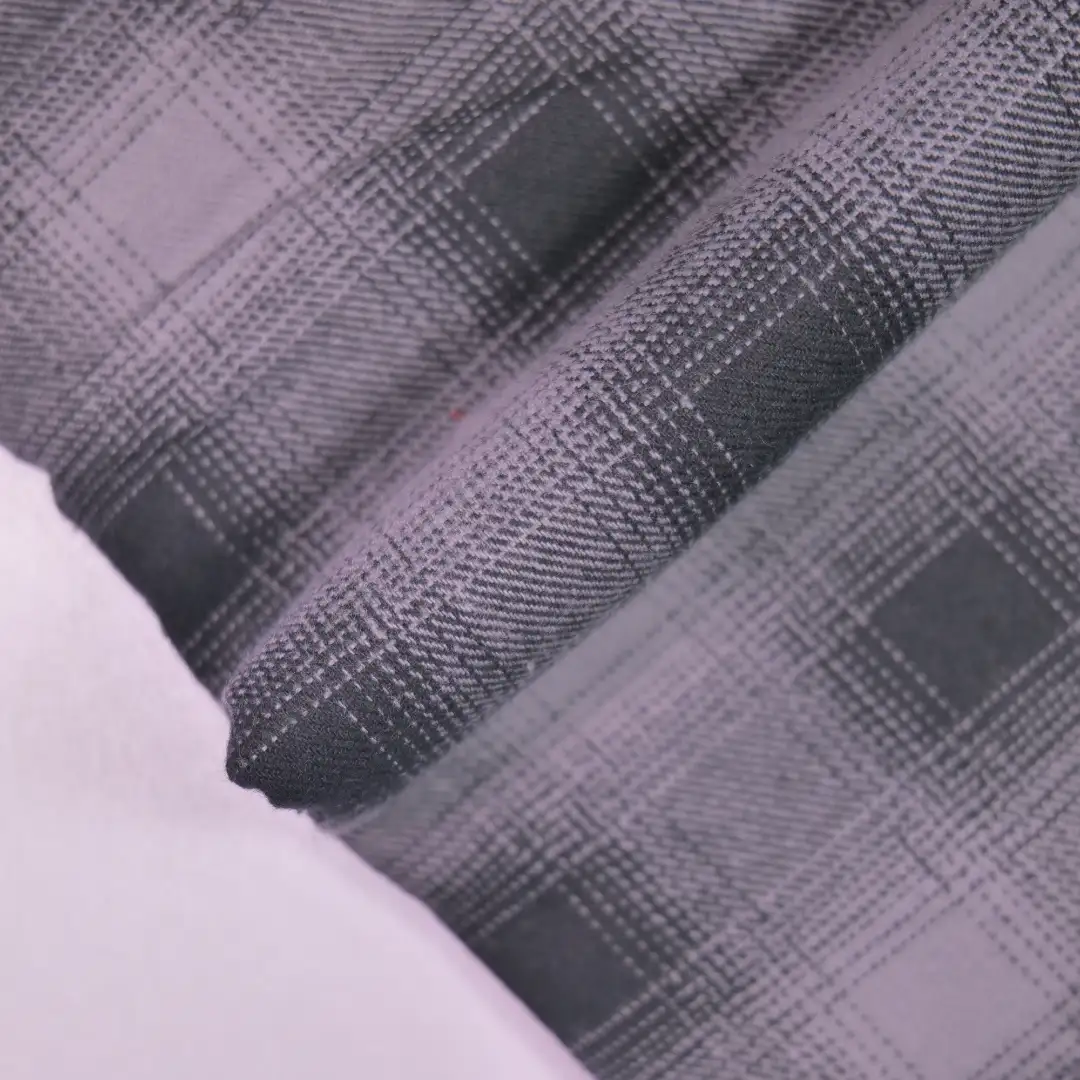 China Fabric for Shirt,Big Pockets Shirt Dress,Button Half-Placket Long Sleeve Shirt Yarn Dyed Check Natural Woven Fabric Cotton grey black color buy from China wholesaler bulk order at wholesale price free worldwide shipping Alibaba