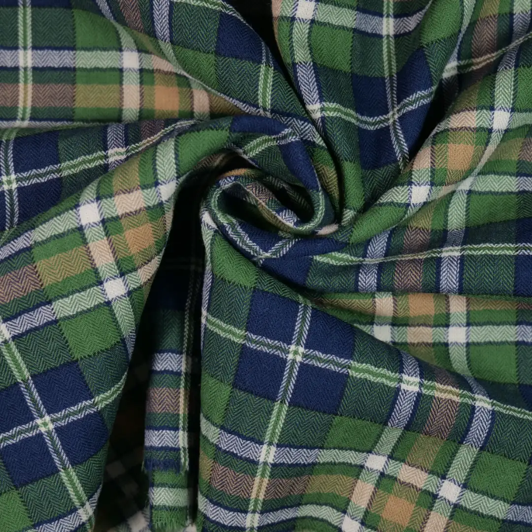 China Fabric for Shirt,Sleeveless Waist Shirt,Cropped V-Neck Shirt Yarn Dyed Check Natural Woven Fabric Cotton green blue color buy from China wholesaler bulk order at wholesale price free worldwide shipping Alibaba